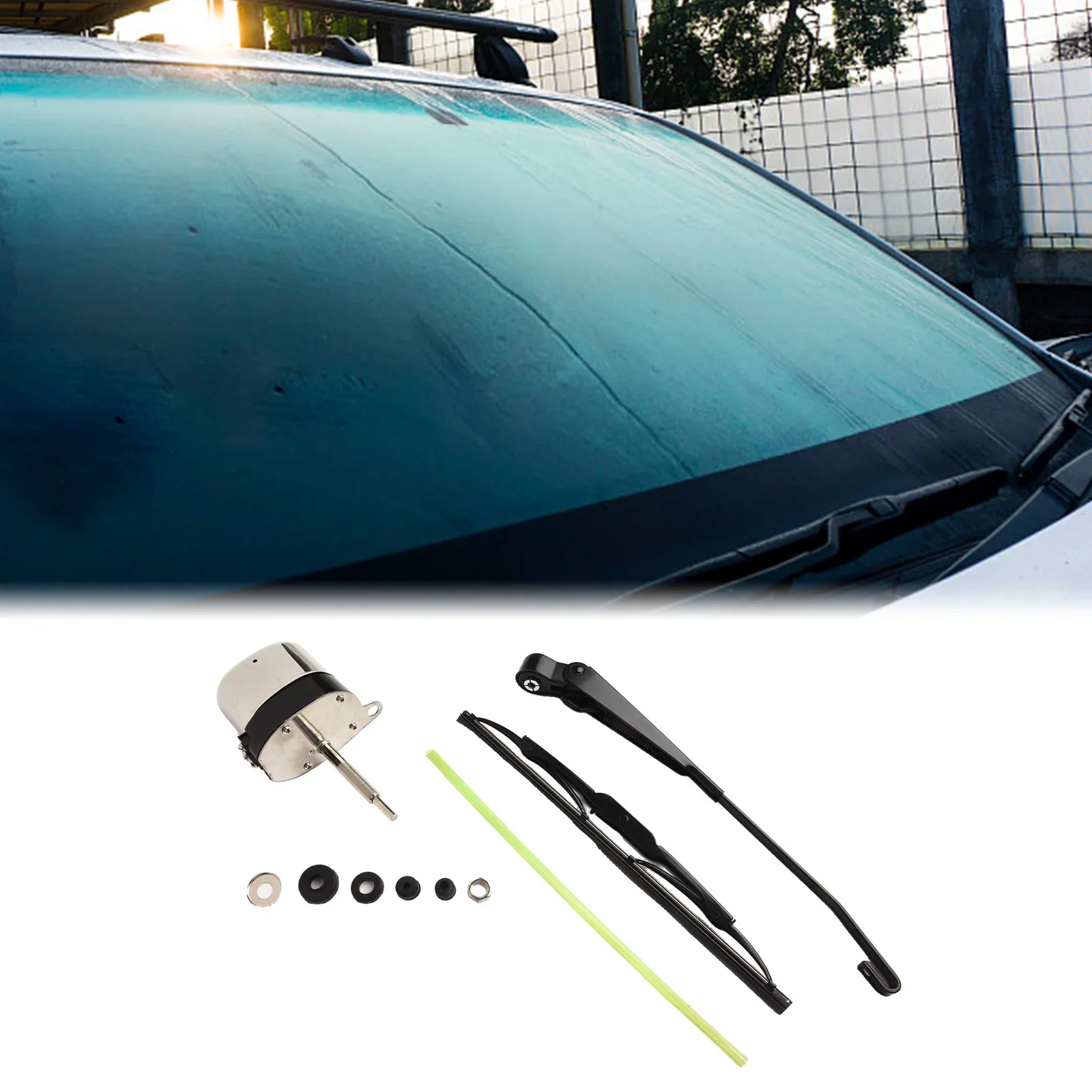 Car Windshield wiper motor kit Hotrod Street Rod universality Stainless Steel Windshield wiper 12V Car Exterior Accessories