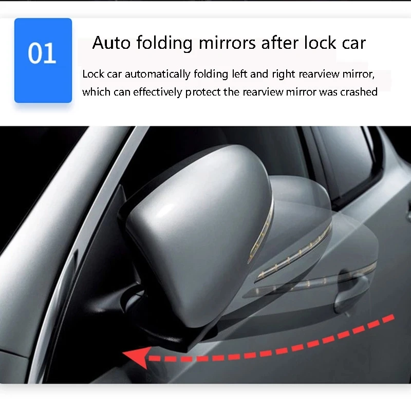 Auto Folding Mirror and Auto Folding Side Mirrors for Toyota Hiace 300 H300 2019-2021 Hiace Side Mirrors Folding Automatically - Image 2