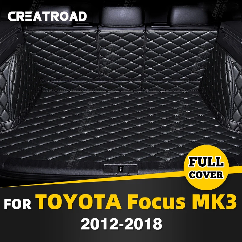 

Автомобильный коврик для багажника с полным покрытием для Toyota Focus MK3 2012-2018 17 16 15 14 13, защитная накладка для багажника автомобиля, аксессуары для защиты интерьера