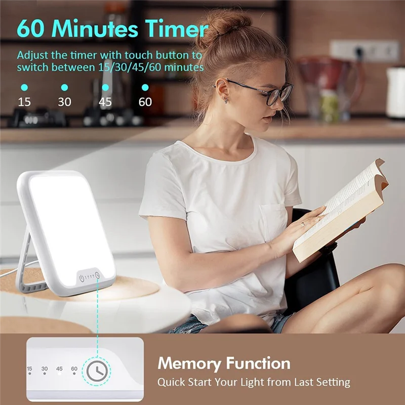 PORK-SAD مصباح العلاج بالضوء صندوق العلاج بالضوء المحمول مقلد شروق الشمس وغروب الشمس مصباح الطاقة EU-PLUG #4