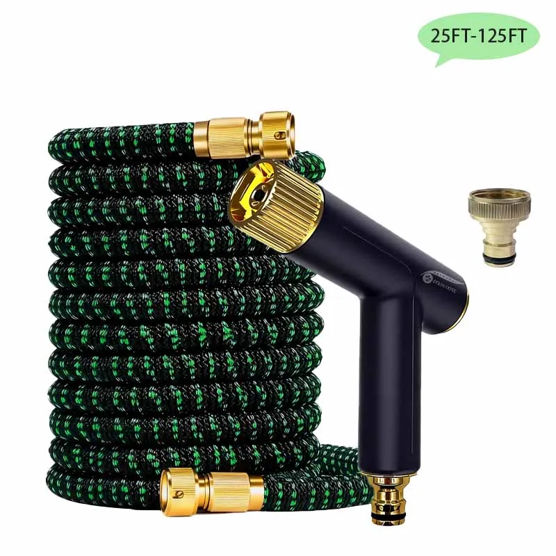 

Расширяемый волшебный шланг, пистолет-распылитель высокого давления для автомойки, орошения сада, портативный и регулируемый многофункциональный водяной пистолет