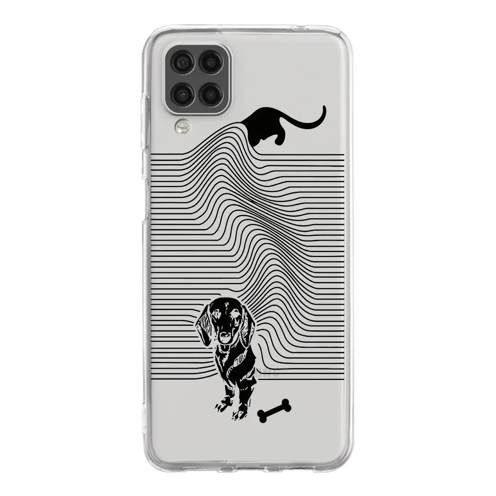 Dachshund Sausage Dog Phone Case for Samsung A13 A15 A25 A35 A51 A55 A71 A21S A11 A31 A52 A41 A23 A53 A73 5G A03S A05s Cover