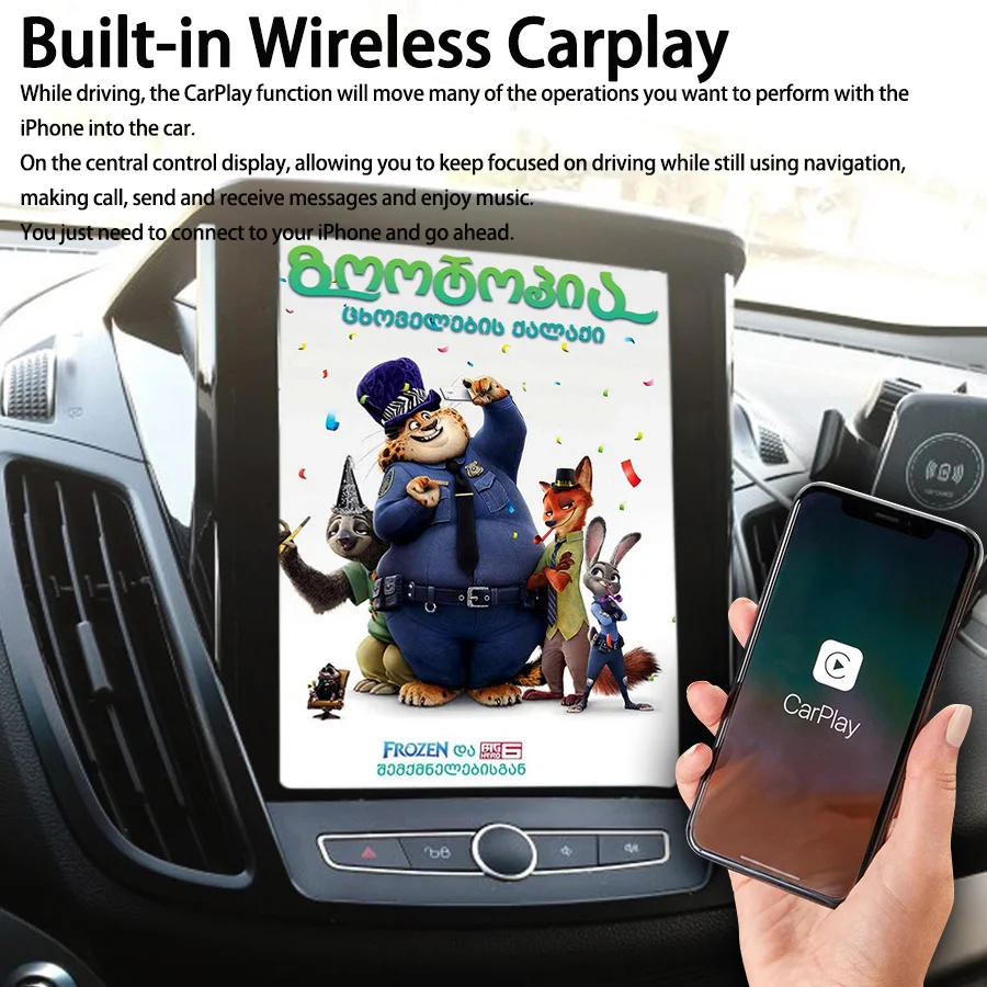 Android 14 Car Radio For Ford Cmax 2013 2011 KUGA Tesla Screen Stereo GPS Multimedia Video Player Navigation CarPlay IPS SCREEN