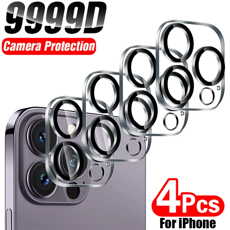4Pcs Full Cover Protective Glass Film for iPhone 16 Pro Max Plus Lens Cover Screen Protector For iPhone16 Plus Lens Ring Film
