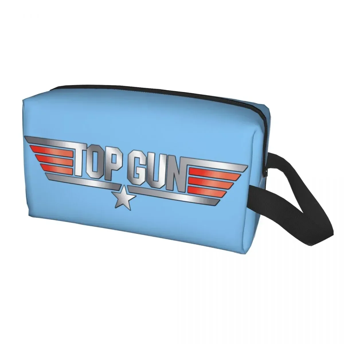 Custom Tom Cruise Maverick Film Top Gun Travel Cosmetic Bag for Women Makeup Toiletry Organizer Ladies Beauty Storage Dopp Kit