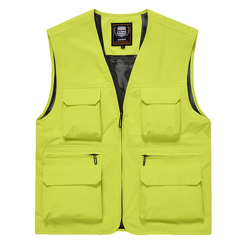 Veste de randonnée en fibre à poches multiples pour homme, manteau de travail sur mesure, grande taille, OupillGolf Man, gilets de pêche, course à pied, chasse