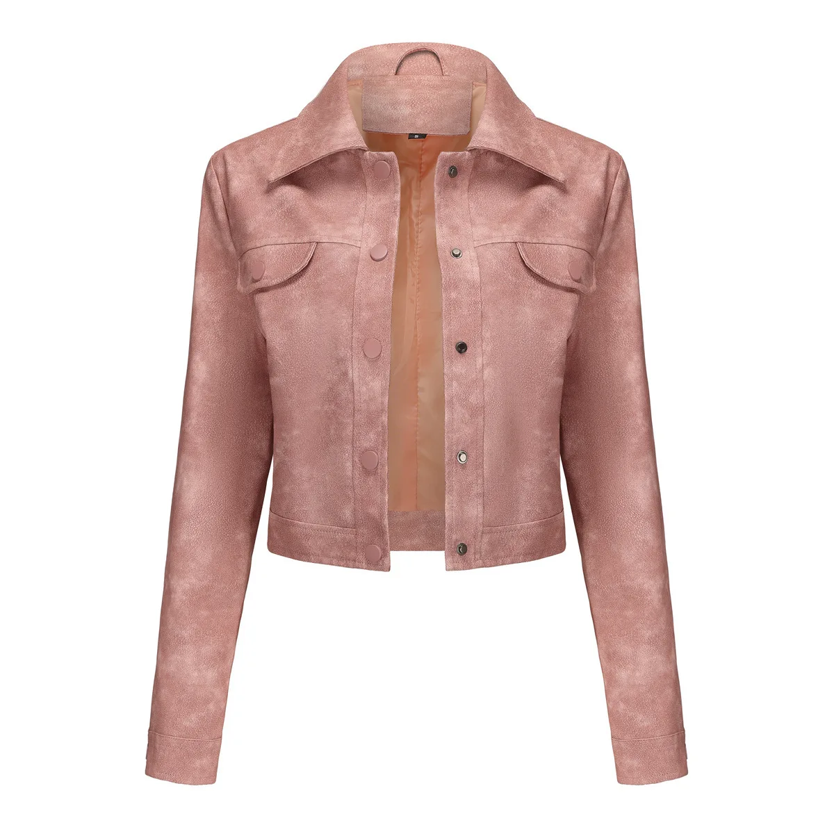 2024 Spring and Autumn New Thin Leather Jacket  Women's Multi Pocket cardigan Casual Jacket Fashionable and Popular Daily Coat