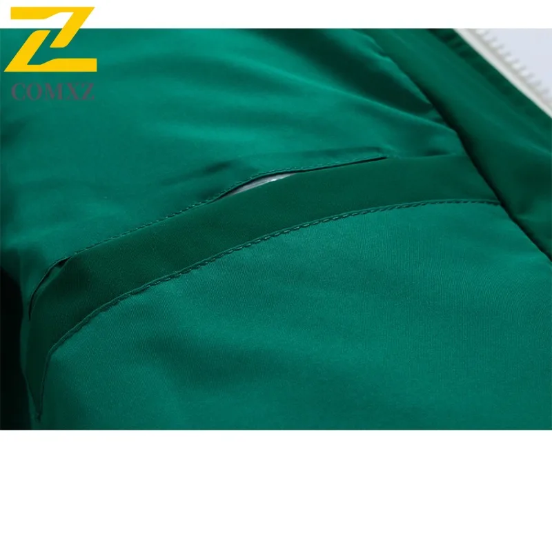 COMXZ Fashion Stand Collar Men Down Coat Outdoor Biking Wind Resistant Warmth Parka Solid Color Trip Cold Proof Winter Coats