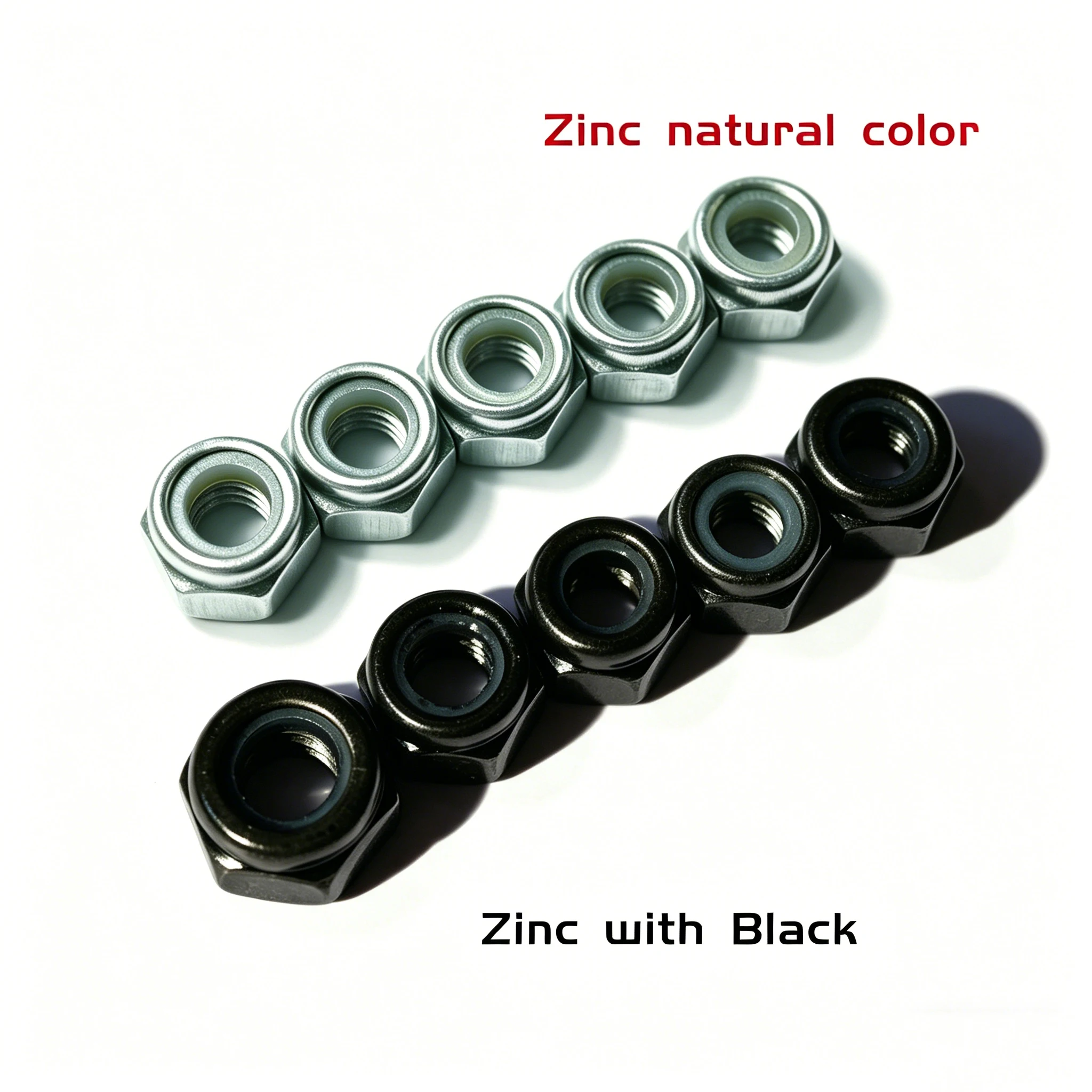 

1000Pcs/lot M2 Hex Nylon Locknut DIN985 Galvanized Carbon Steel Black Zinc Plated Anti Loosening Fastener