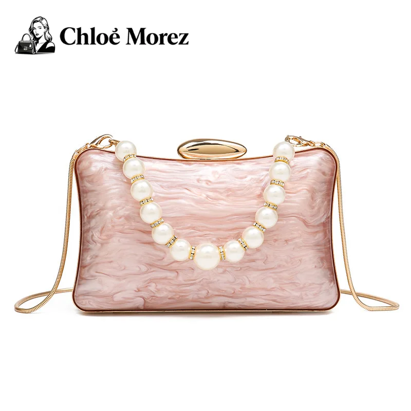 

Xiaoxiangfeng Pearl Handbag, Fashionable and Niche Shoulder Bag, Women's Chain Box Bag