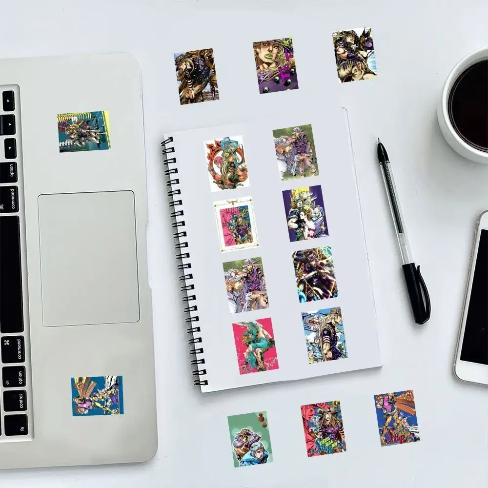 60Pcs JoJo Adventure Steel Ball Run Gyro Zeppeli Johnny Joestar Graffiti Stickers Phone Journaling Guitar DIY Decals Decor Props image 6