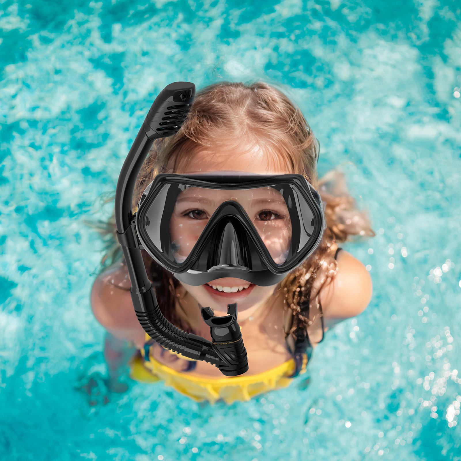 Children Diving Masks Anti-Fog Snorkel Mask Set Scuba Diving Respirator Masks 180° Panoramic Safe Breathing for Kids Teenager