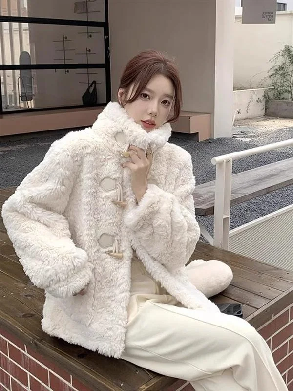 

Куртка из овечьей шерсти, женская флисовая одежда, удобная особенность, простой элемент, компонент для релаксации, удобная часть, роскошные женские принадлежности