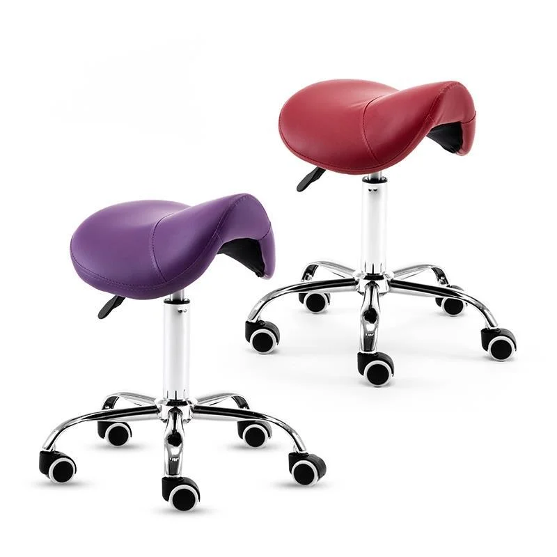 Ergonomic Computer Chair Beauty Adjustable Barber Chairs Designer Office Clerk Saddle Stool with Wheel Salon Chairs