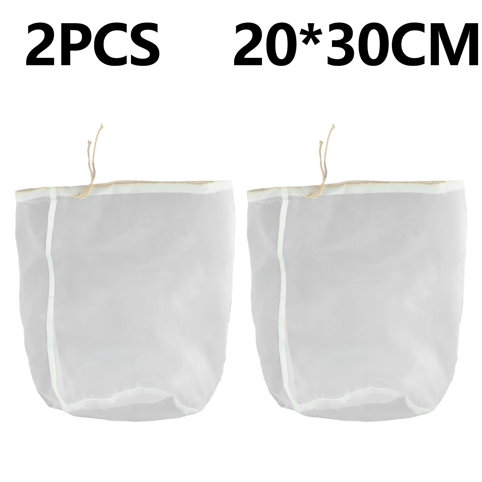 Multi Purpose Homebrew Filter Bags, Straining Bags, Home Brew, Funcional, Malha Fina, Chaleira, Funcional, 20x30cm