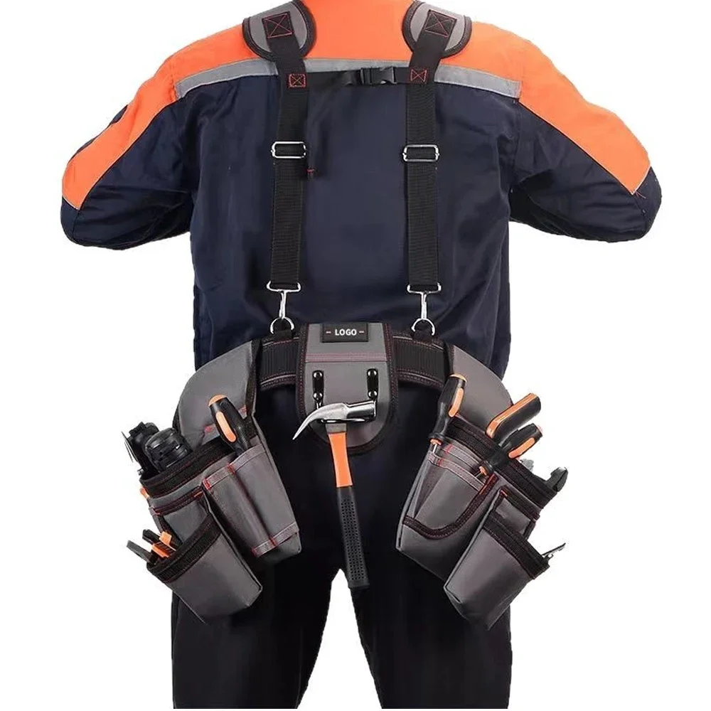 Universal Multi-Functional Combined Tool Bag with Strap Belt for Gardening and Electrician Tools Suitable for All Tool Sizes