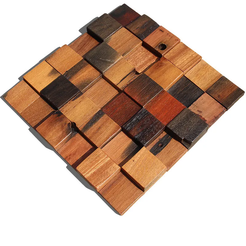 Hotel Wood Grain 3D Background Wallpaper Wood Wall Panel