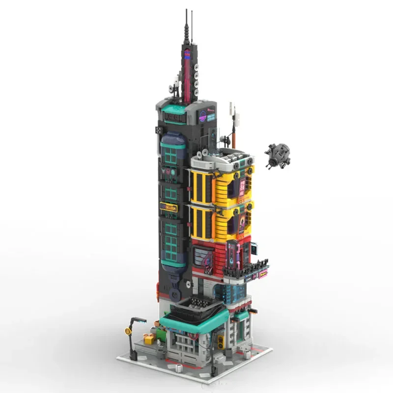 2025 Nuovo Moc Building Block Modello Cyberpunk Future City Modular Building Block Regalo Giocattolo per bambini Set di assemblaggio fai da te