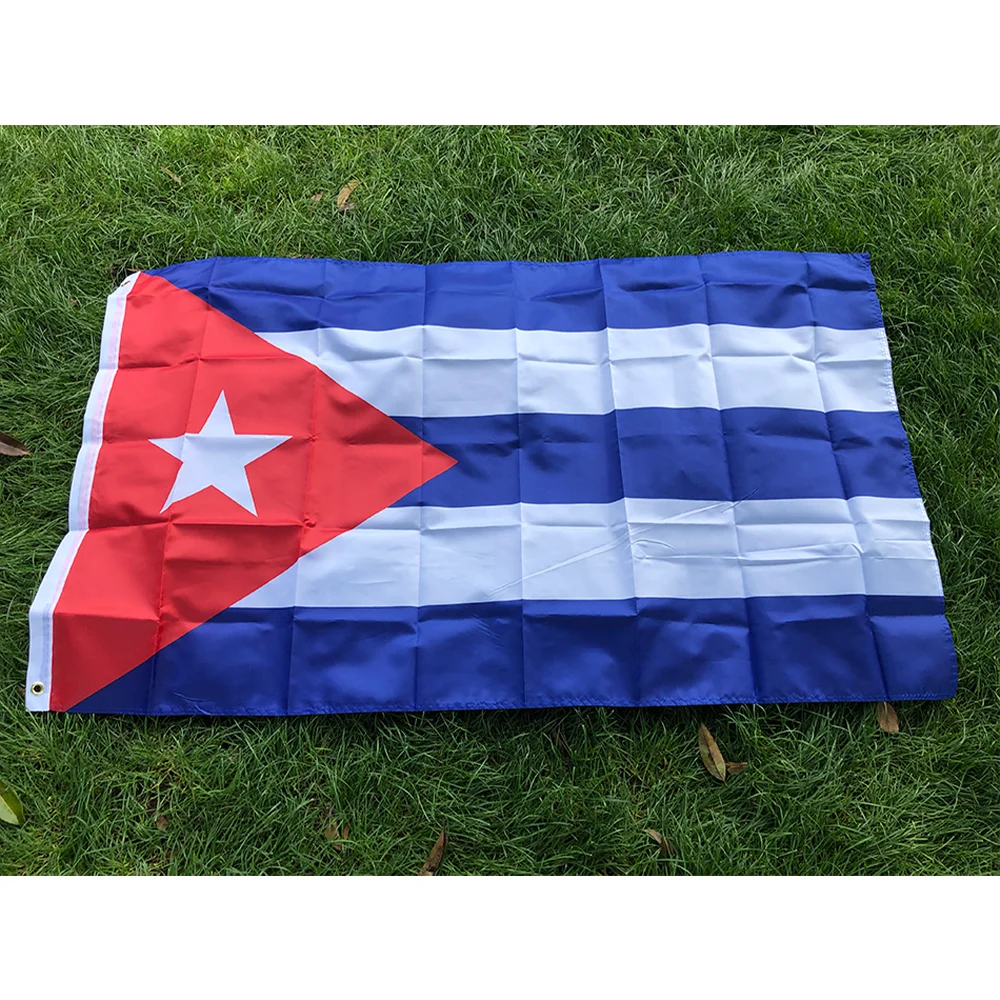 TIKI FLAG علم كوبا 90x150 سنتيمتر البوليستر cu شبل كوبا العلم الوطني ديكور المنزل معلق لافتة