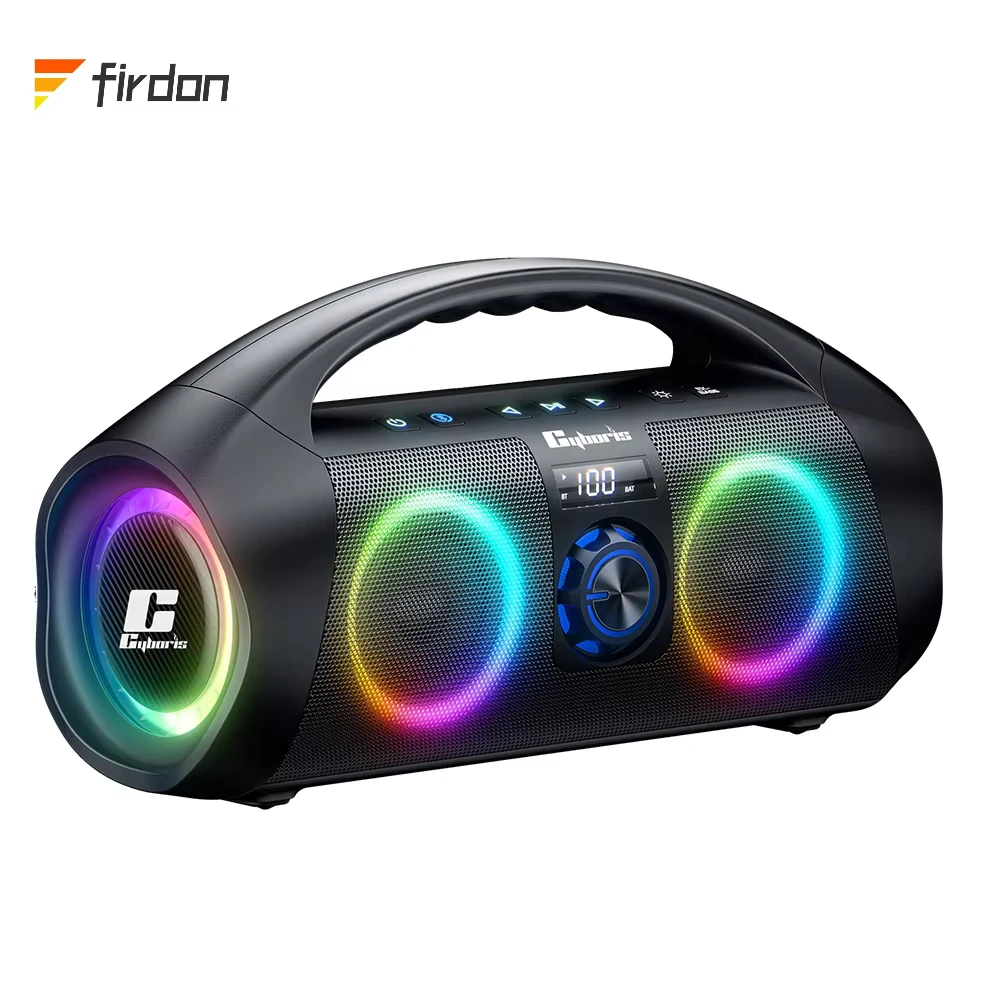 120W Wireless Dual Speaker Built-in Breathing Light  IPX7 Waterproof Loud Stereo Portable Deep Bass for Outdoor