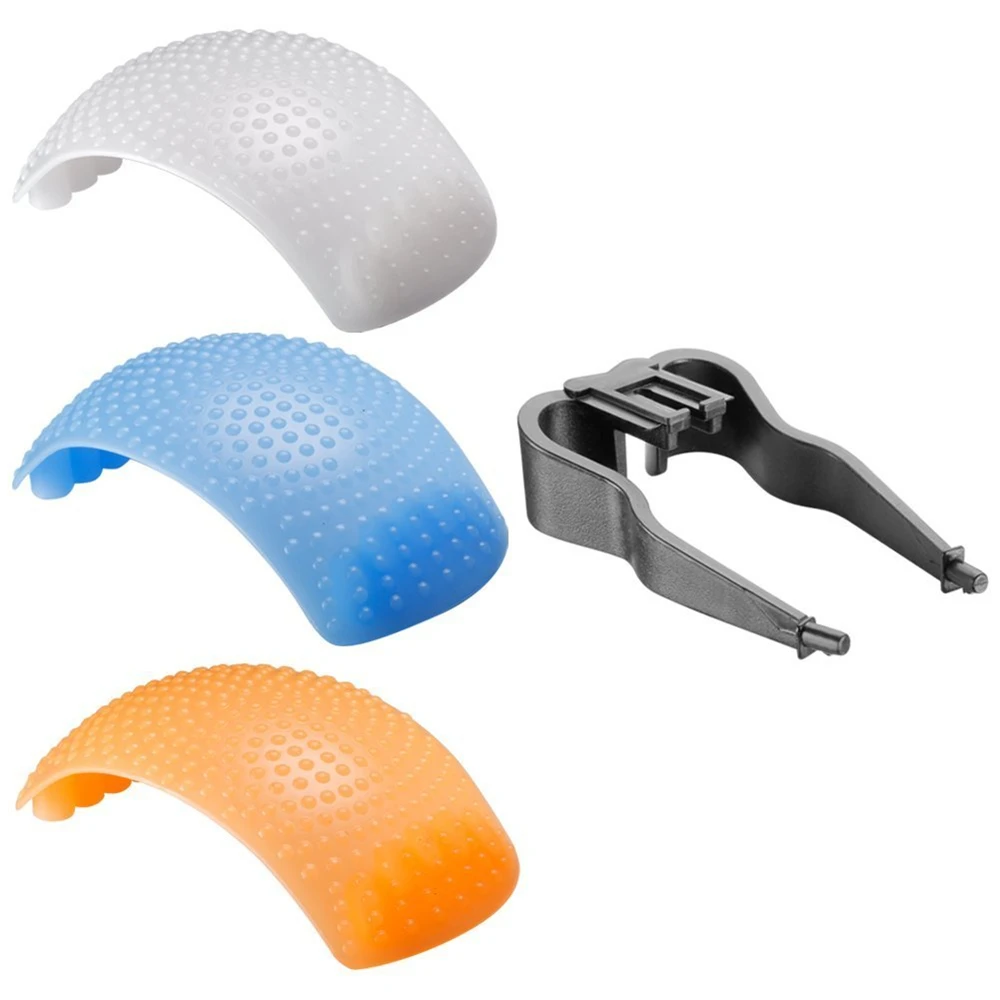 Penutup Diffuser Flash Pop-Up 3 warna 3 in 1 untuk Canon Nikon Pentax Kodak DSLR penutup Diffuser bouncing Flash SLR