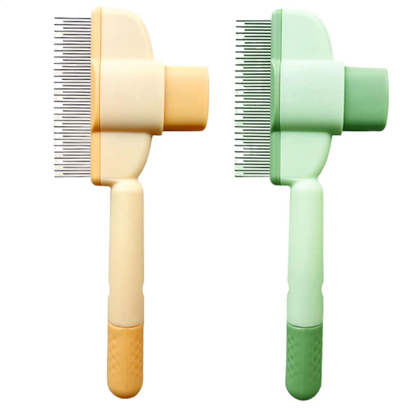 1Pc Pet Hair Removal Comb & Flea Comb with Release Button for Cats & Dogs Grooming Brush for Short/Long Hair
