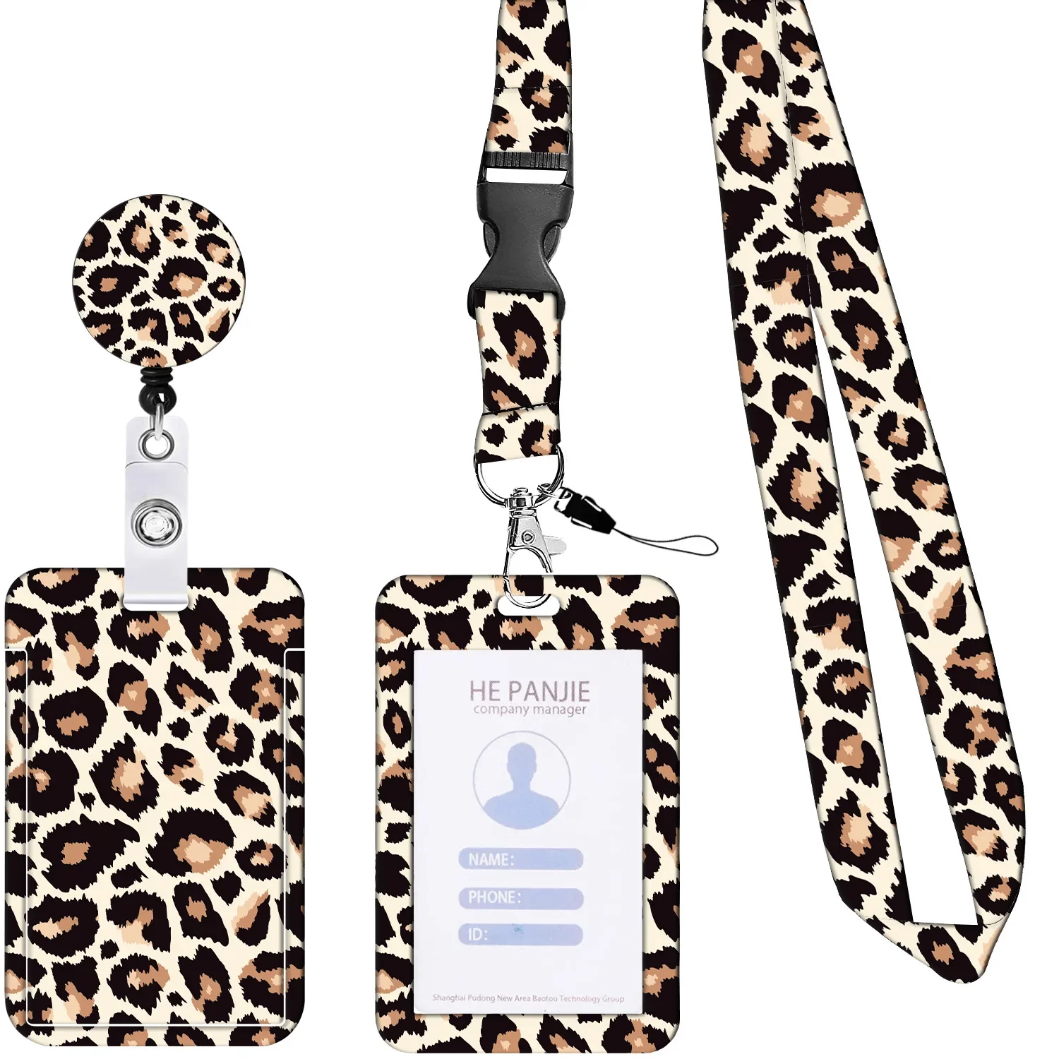 Leopard Prints Neck Strap Lanyards for Keys ID Card Gym Cell Phone Straps Badge Holder DIY Phone Hanging Rope Flowers Lanyard