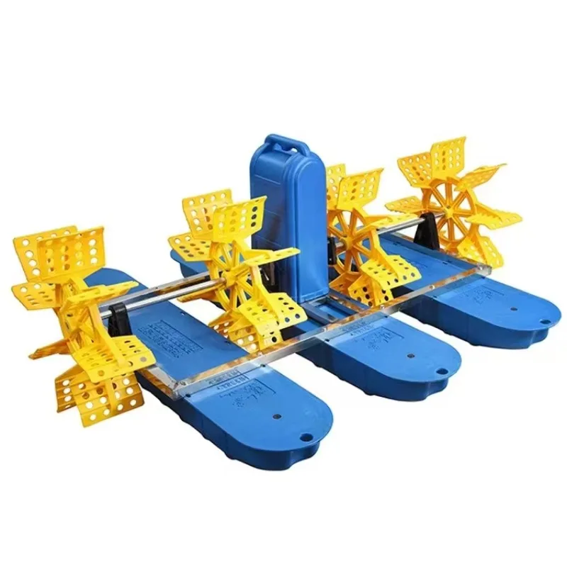 High Efficiency Stainless Steel 4 Impellers Aquaculture Machine Paddle Wheel Aerators for Shrimp Farming