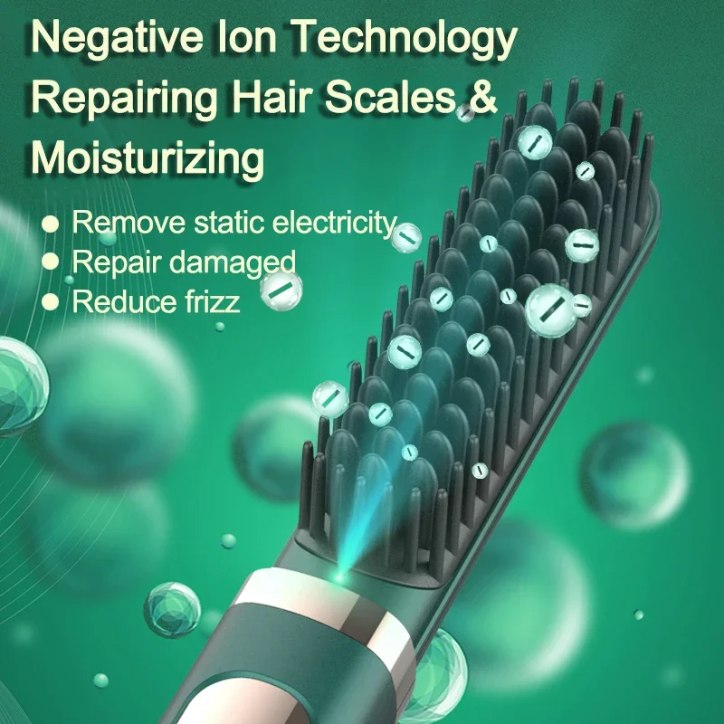 Electric Hair Straightener Comb Brush - Negative Ion Heating Tools