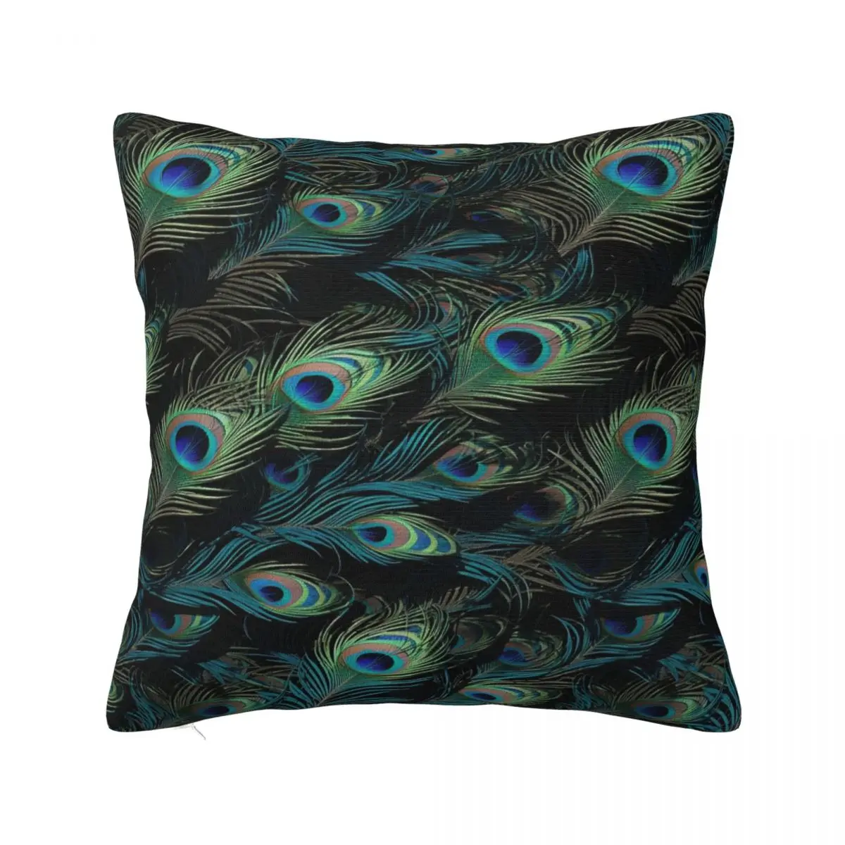 Peacock Feathers Pillowcase Soft Polyester Cushion Cover Decoration Throw Pillow Case Cover Home Zipper 40*40cm