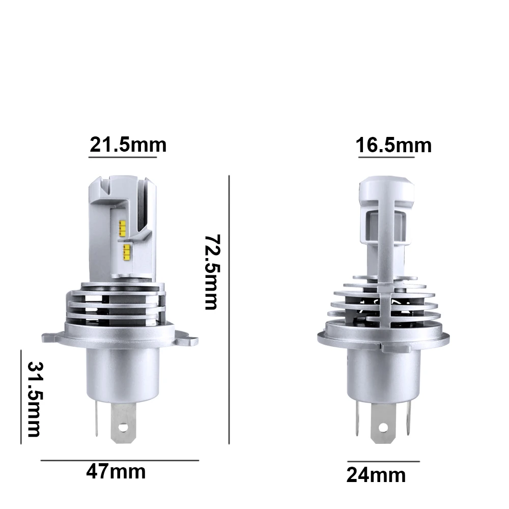 2Pcs 30000LM H7 LED Bulbs Headlights CSP LED H4 H11 H8 H9 9005 9006 HB3 HB4 High Beam Low Beam 6000K Auto Led Light 12V 24V