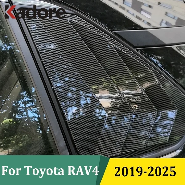 

For Toyota RAV4 RAV 4 2019 2020 2021 2022 2023 2024 2025 Black Rear Window Louvers Spoiler Cover Trim Car Exterior Accessories