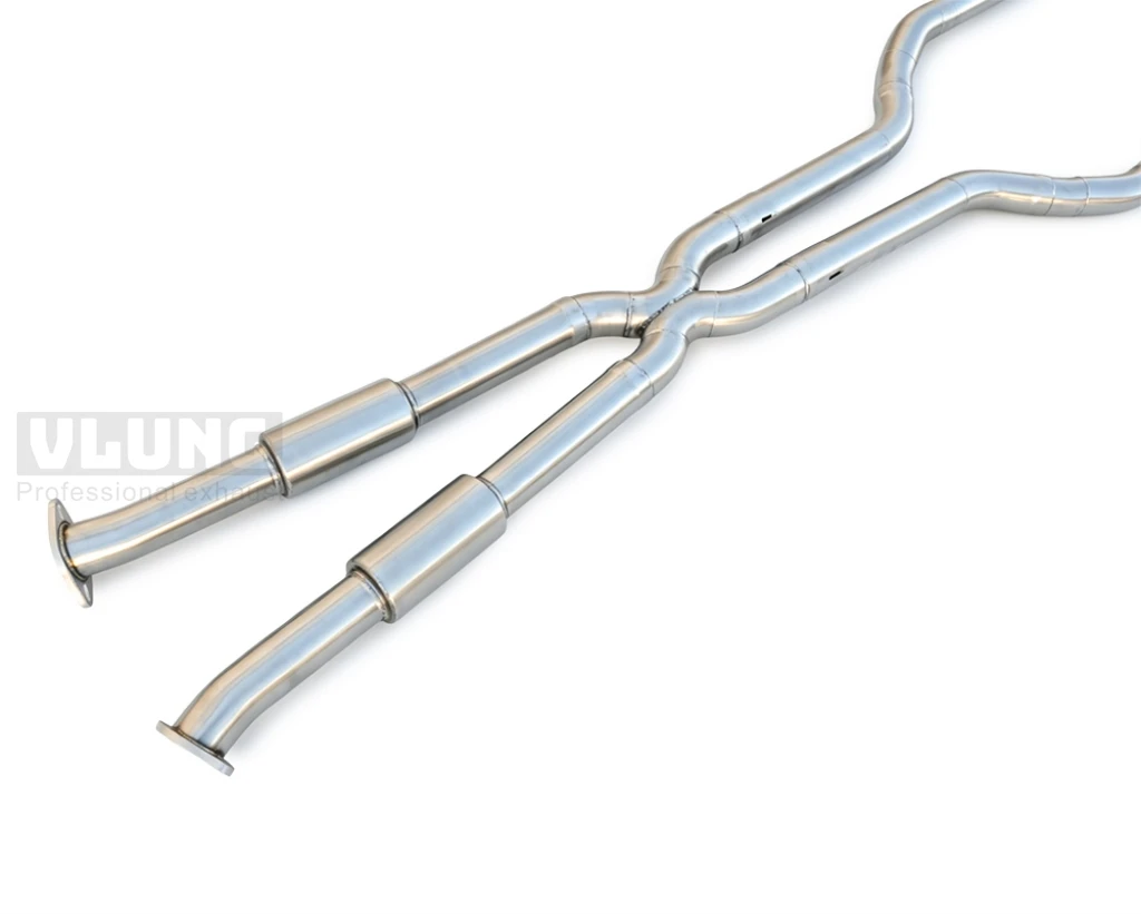 Exhaust sectionfor BMW M3  (E90/E92/E93)V8 4.0l 2008-2013X-type exhaust intermediate section with resonator， Stainless steel hig