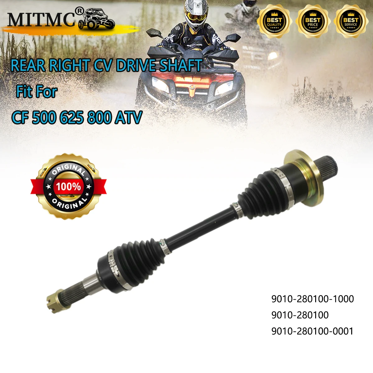 

REAR LEFT DRIVE SHAFT CV AXLE For CF 500 625 800 ATV 9010-280100-1000 9010-280100 9010-280100-0001 GO KART