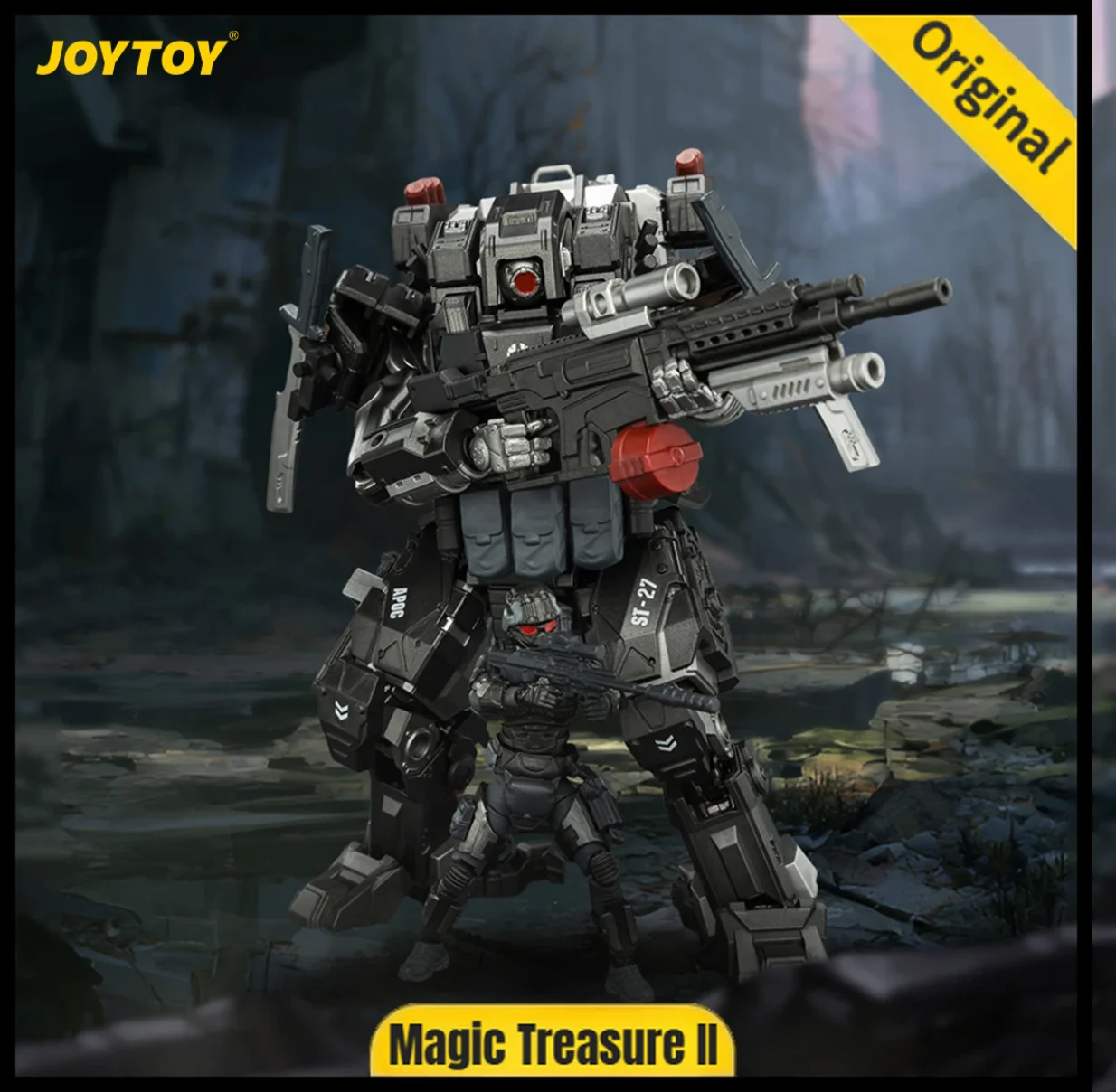 

【Pre-sale】H7.6/16.6cm JOYTOY Dark Source APOC Series Mystic Armor 02 Assault Mech ST-8627 Steel Corps Sniper1/25 Action Figure