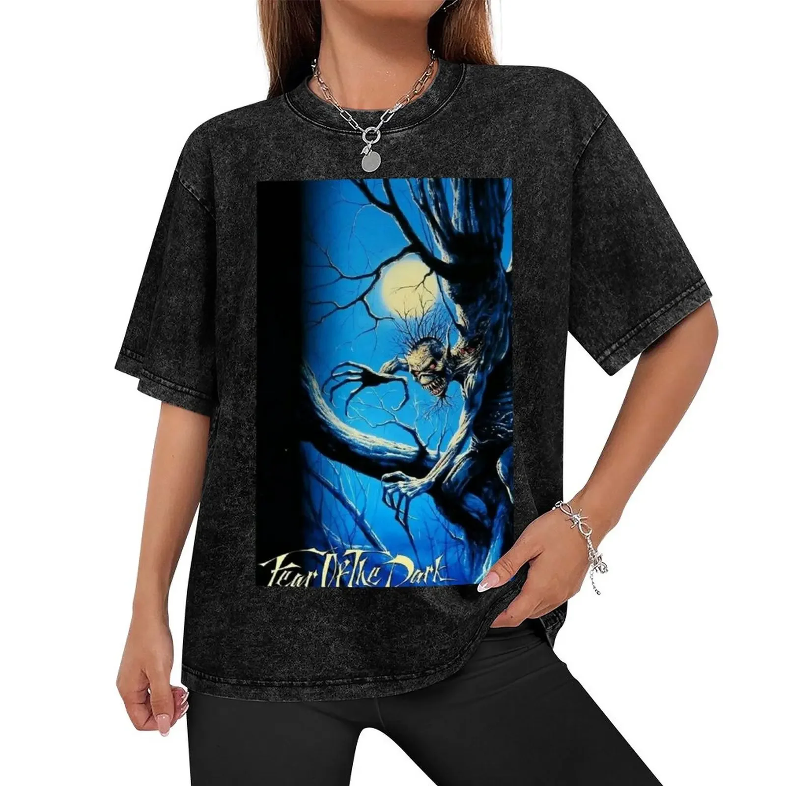 Fear of the Dark T-Shirt summer clothes aesthetic clothes baggy shirts mens vintage t shirts