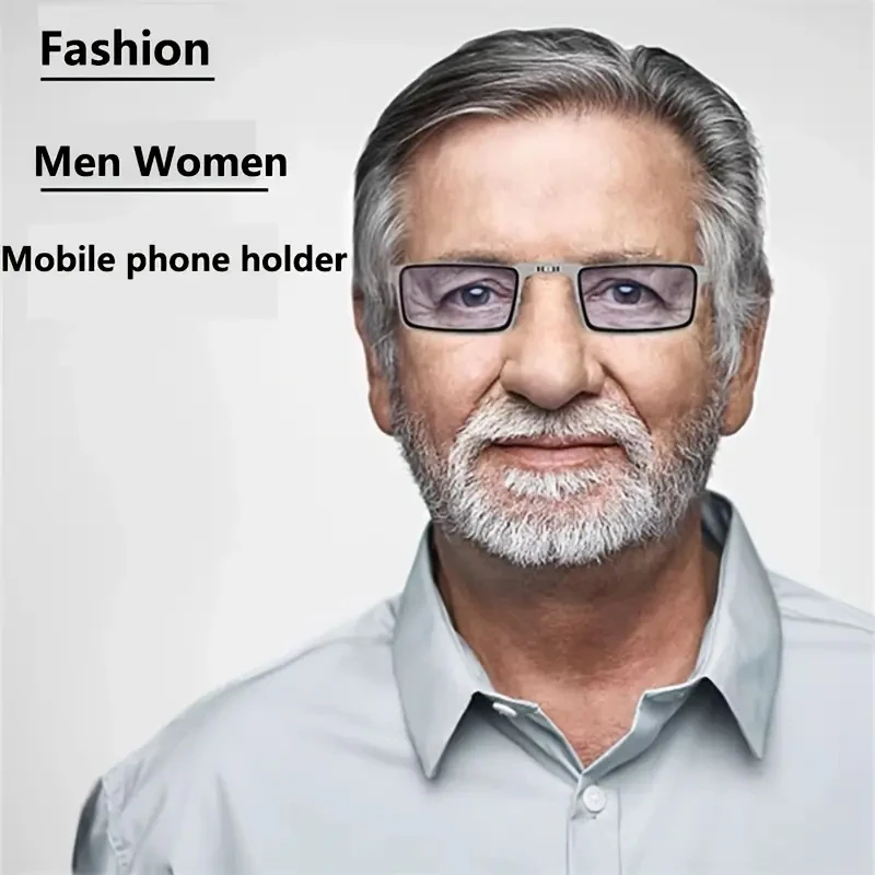Neue Telefon Halter Rot Holz Anti Blau Licht Klapp Lesebrille Männer Frauen 1,0 bis 4,0 Tragbare Presbyopie Brillen mit Fall 1,5 – Detail 2