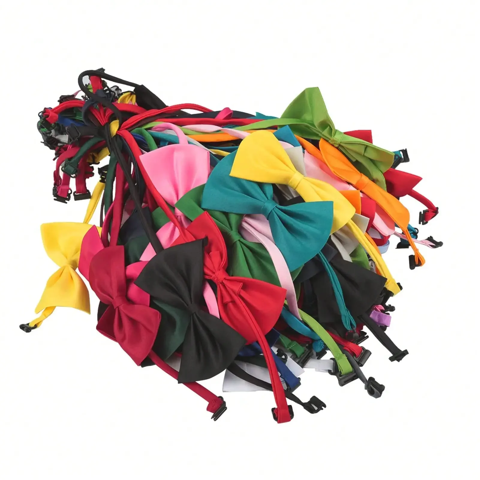 60 pcs adjustable dog bow ties, suitable for cats and dogs in various colors, pet grooming bow ties