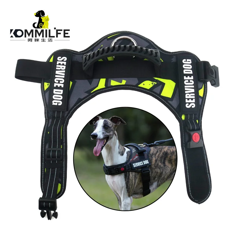 Adjustable Nylon K9 Dog harness Personalized Reflective Pet Harness for Small Medium Large Dogs  No Pull Dog Harness Leash