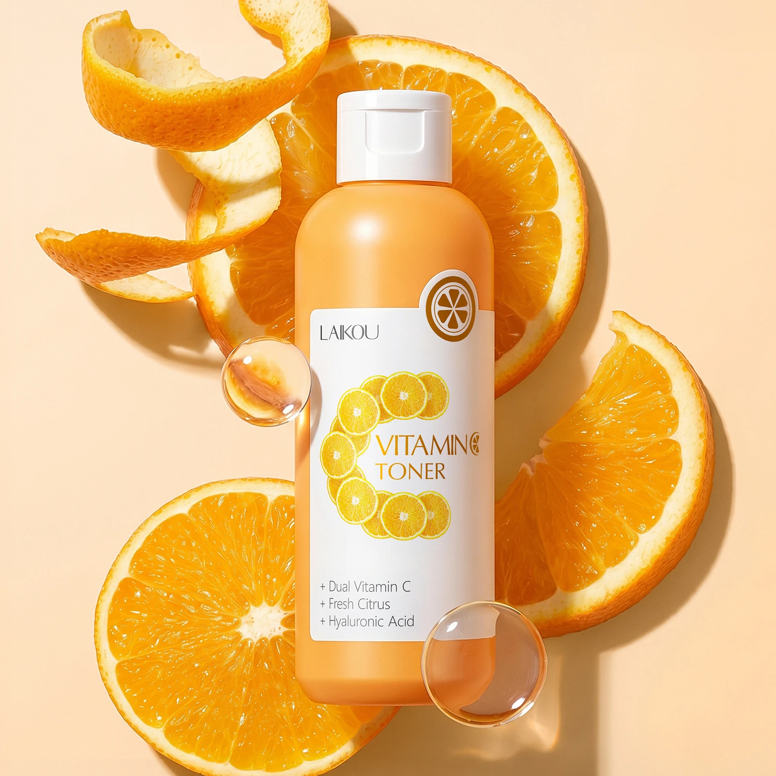 160ml Large Size VC Facial Toner Vitamin C Infused Essence Hydrating Soothing Facial Water Light Texture Daily Moisturizing