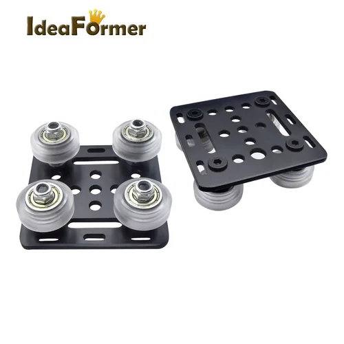 Imagen 1 del producto Placa de pórtico con ranura en V Openbuilds T3x65,5x65,5 con suites de polea para perfiles de aluminio con ranura en V serie 20X20, piezas de impresora 3D, 1/2 Uds.