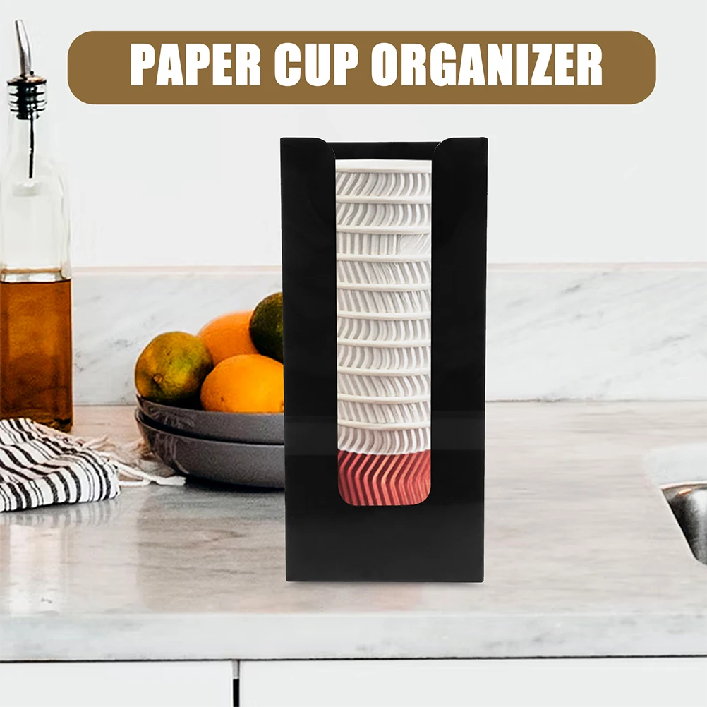 

Paper Cup Holder Rack Coffee Tea Lid Organizer Wear-resistant Dispenser Stand Household Accessories Storage Solution