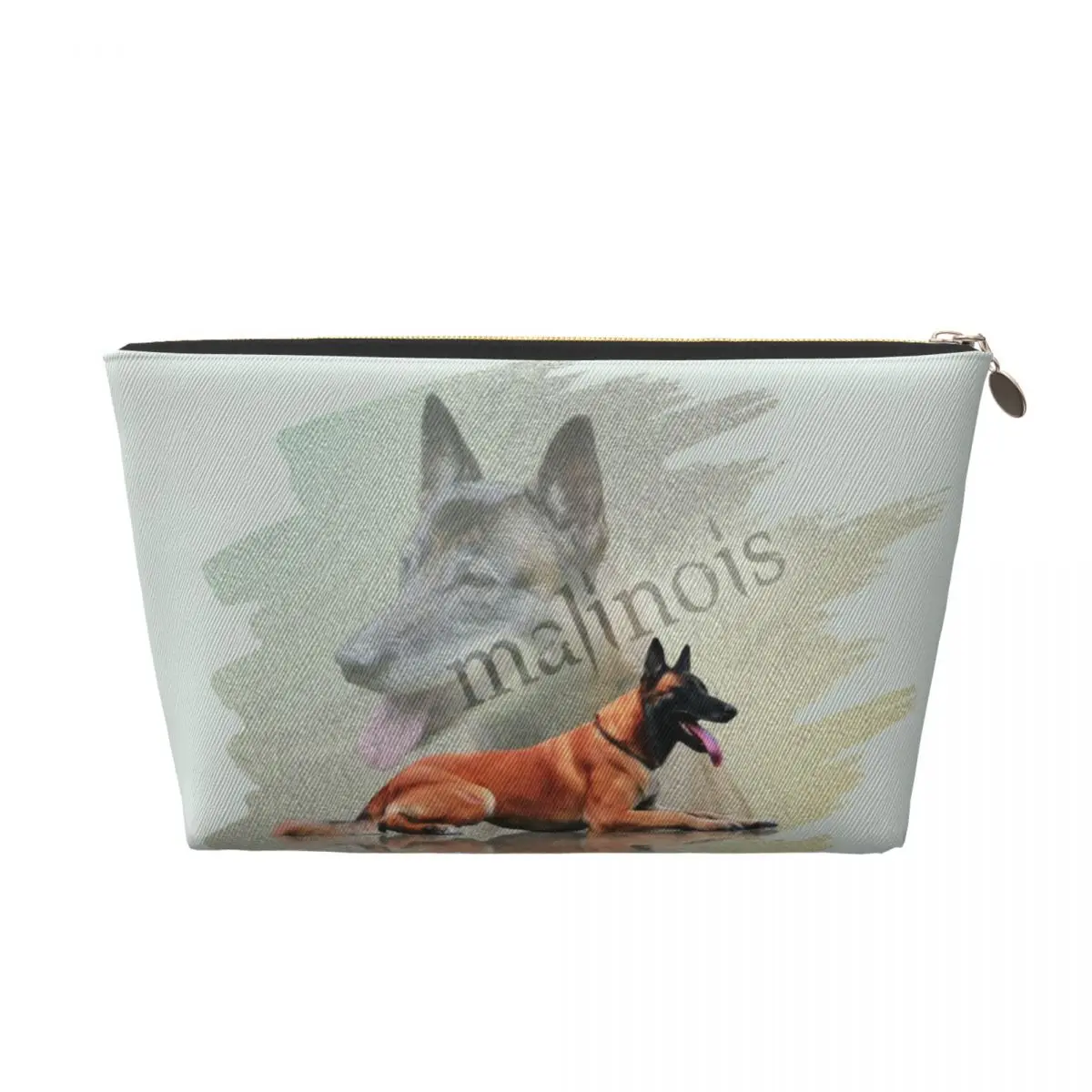 Custom Belgian Shepherd Dog Travel Cosmetic Bag Women Malinois Makeup Toiletry Organizer Lady Beauty Storage Dopp Kit