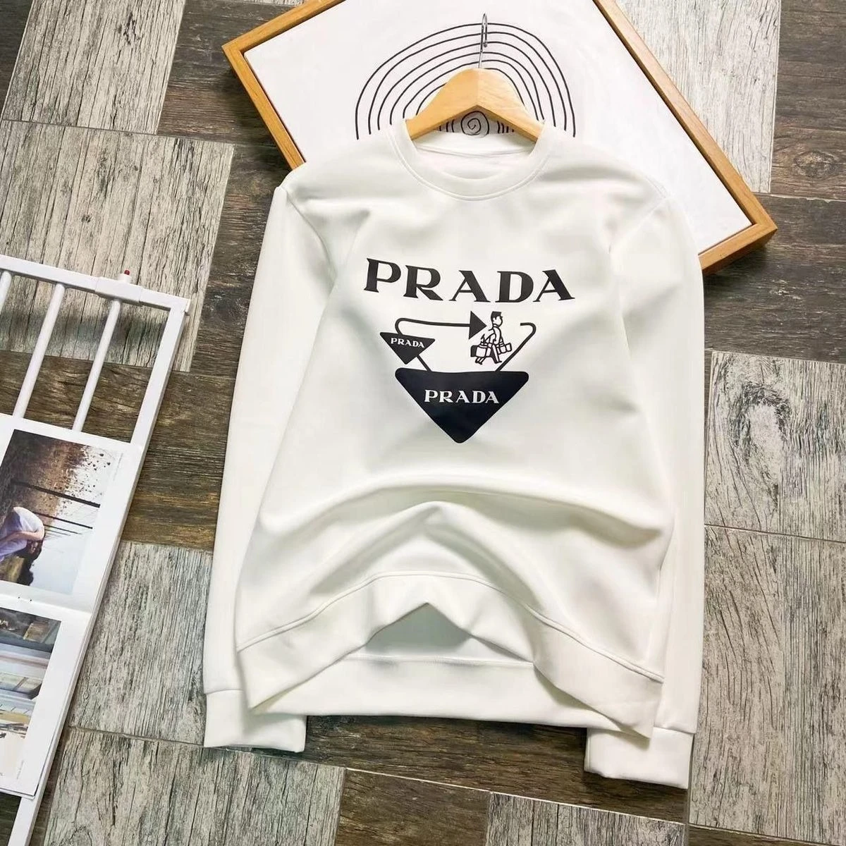 

Осень и зима, новый классический треугольный чемодан, утолщенный свитер для маленьких мужчин и женщин, свободный и универсальный парный свитер с длинным рукавом