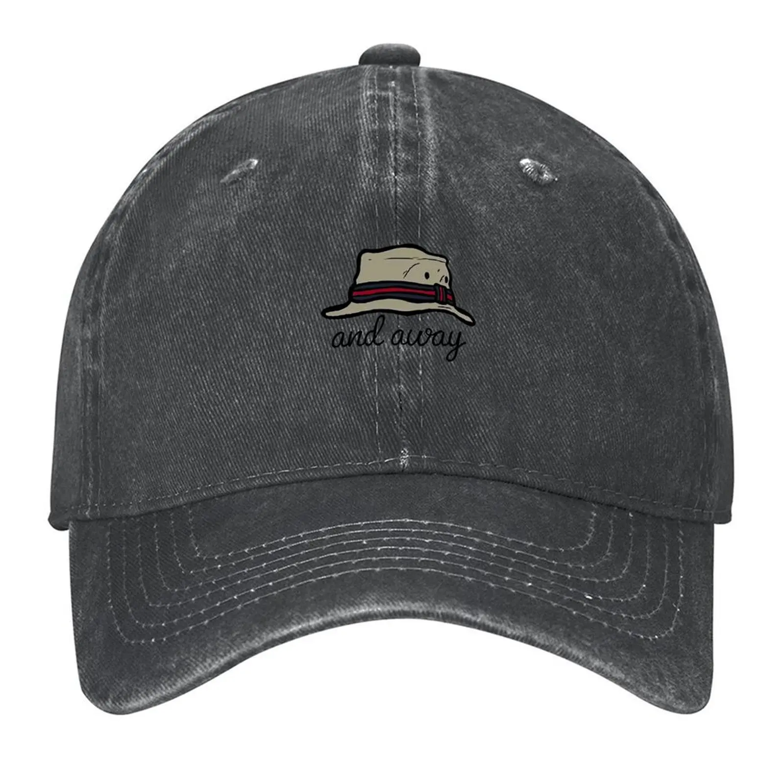 

Mortimer _amp_ Whitehouse Gone Fishing _And Away_ Grey Baseball Cap Sports Cap Horse Hat Golf Cap Women Caps Men's