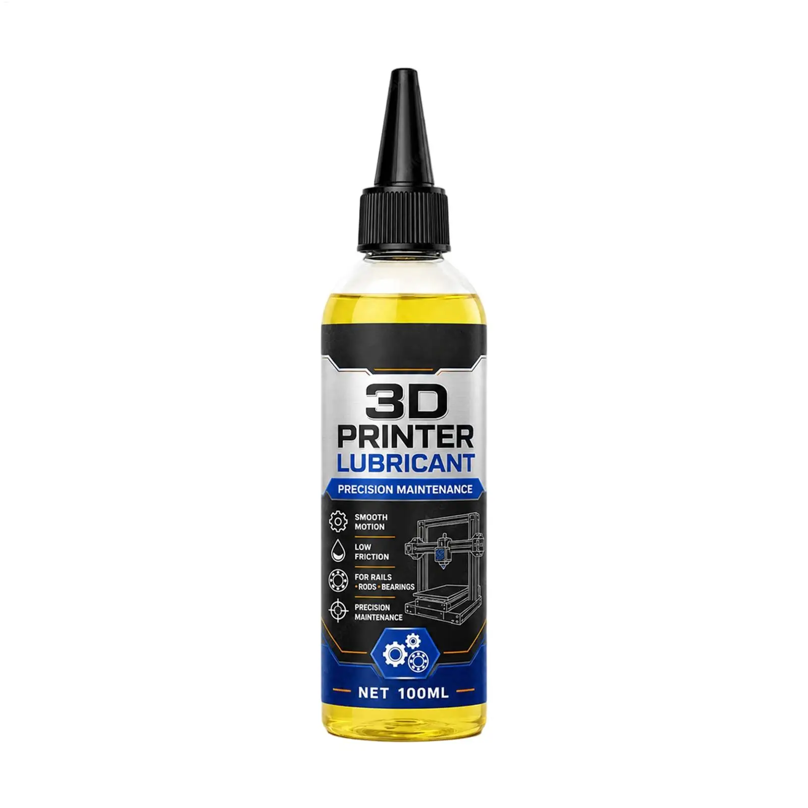 3D Printer Lubricant 100ml Fast-Acting Long Lasting Portable 3D Printer Lubricating Oil for Lead Screw Guide Rails Linear Rods