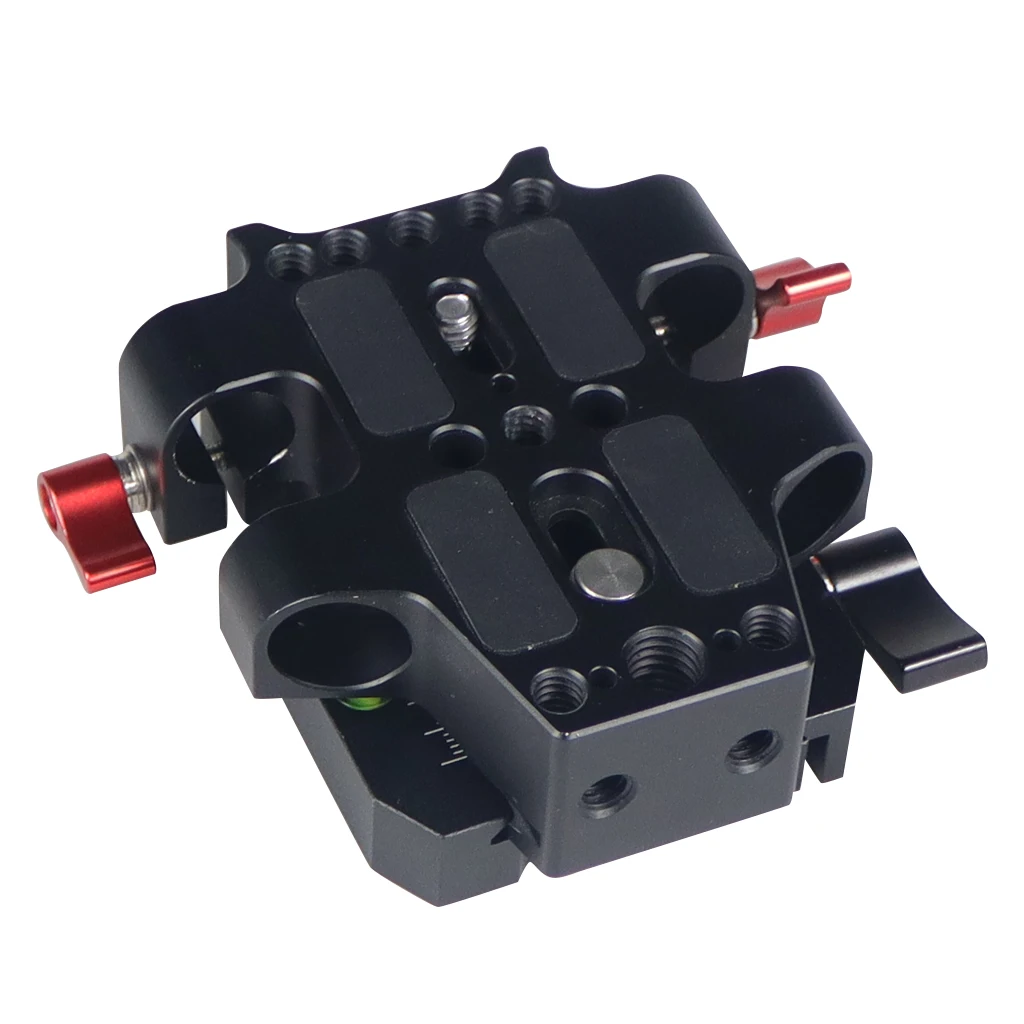 Universal 15mm Rod Rail Clamp Camera Mounting Base Plate Bracket for Panasonic Fujifilm SLR Cage Rig Follow Focus Support System