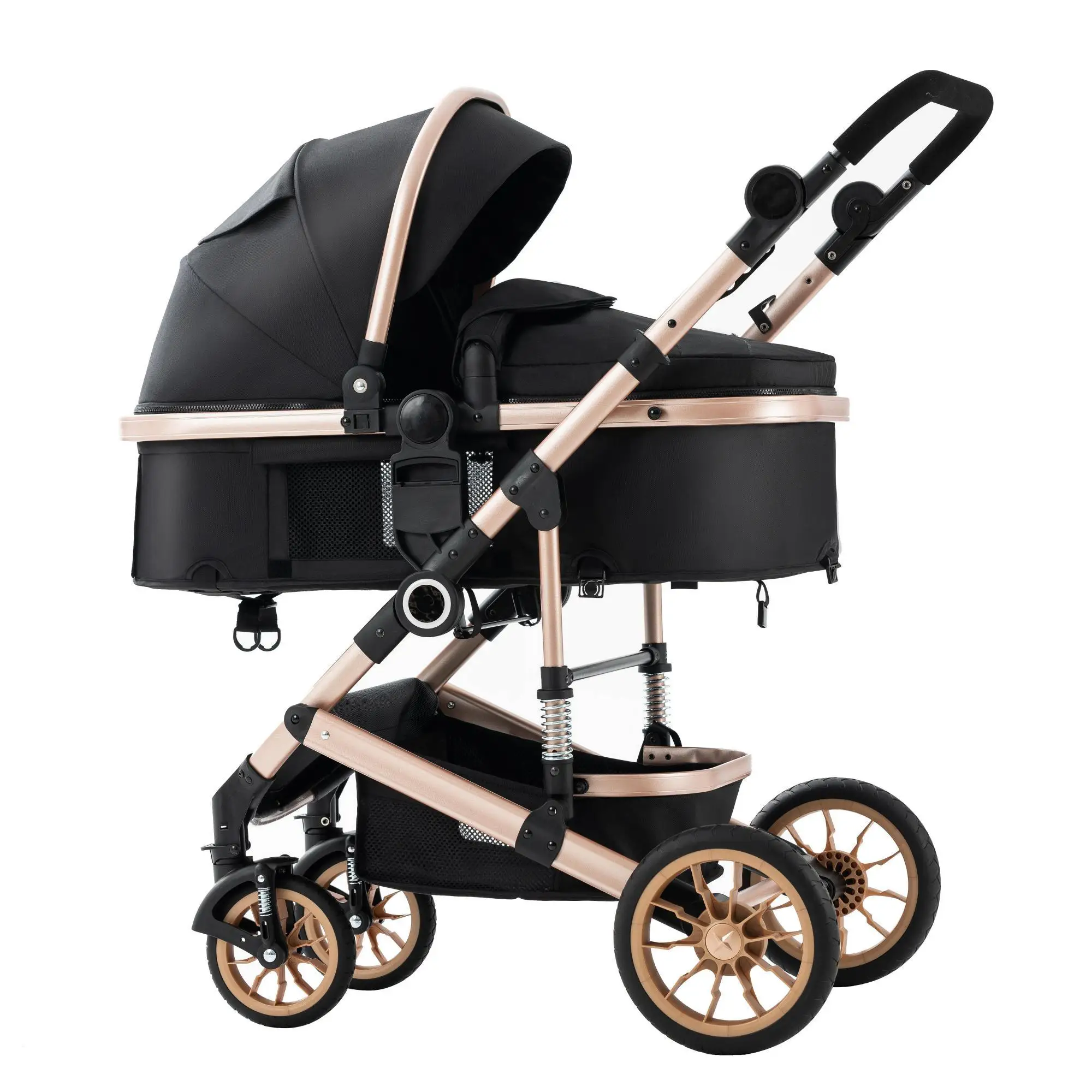 

Wholesale OEM service luxury 3 in 1 tricycle stroller China cheap baby products folding carrito bebe pushchair