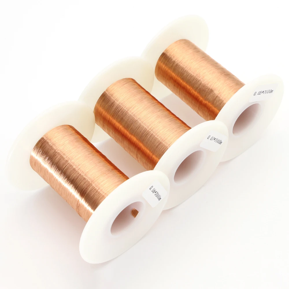 1Roll Polyurethane Enameled Copper Wire Diameter 0.05mm 0.06mm 0.07mm 0.08mm 0.09mm QA-1/155 2UEW Winding Wire Coil Coppers Wire