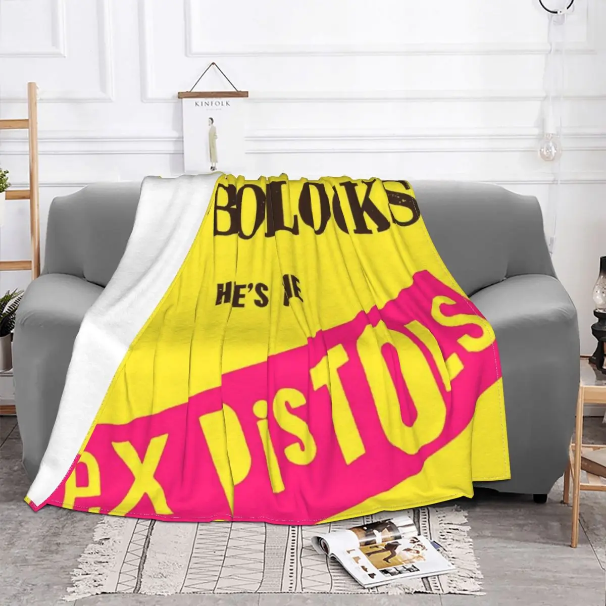 Sex Pistols Blanket Velvet For Bed Super Warm Faux Fur Mink Decorative Sofa